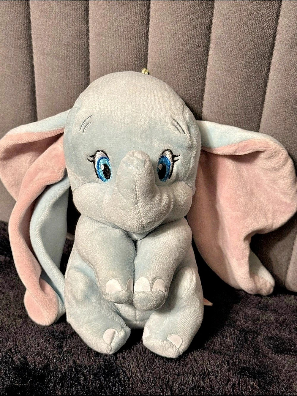 TY Dumbo Blue & Pink Plush Elephant Like New